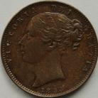 FARTHINGS 1853  VICTORIA WW RAISED GEF