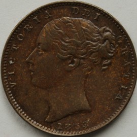 FARTHINGS 1853  VICTORIA WW RAISED  GEF