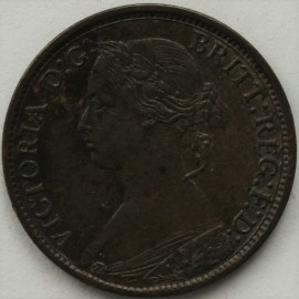 FARTHINGS 1863  VICTORIA VERY RARE  GVF