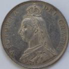 DOUBLE FLORINS 1887  VICTORIA ARABIC 1 GEF