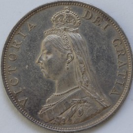 DOUBLE FLORINS 1887  VICTORIA ARABIC 1 GEF