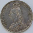 DOUBLE FLORINS 1889  VICTORIA ARABIC 1 GVF