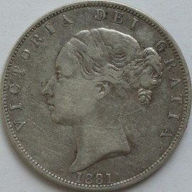 HALF CROWNS 1881  VICTORIA  NVF/VF