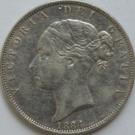 HALF CROWNS 1884  VICTORIA  NEF