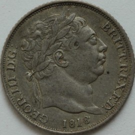 SIXPENCES 1818  GEORGE III  GVF