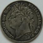 SIXPENCES 1824  GEORGE IV 1ST HEAD 2ND REVERSE NVF