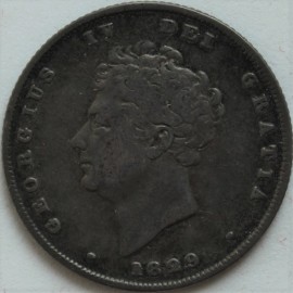 SHILLINGS 1829  GEORGE IV SCARCE GF