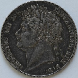 HALF CROWNS 1821  GEORGE IV LAUREATE HEAD NEF