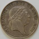 THREE SHILLINGS 1814  GEORGE III LAUREATE HEAD GVF