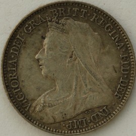 SIXPENCES 1895  VICTORIA  GVF