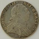 SHILLINGS 1787  GEORGE III NO HEARTS NO STOPS AT DATE RARE VF