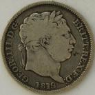 SHILLINGS 1819  GEORGE III 9 OVER 6 RARE GF