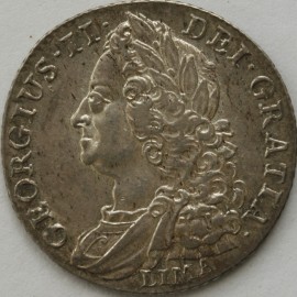 SHILLINGS 1745  GEORGE II LIMA UNC LUS