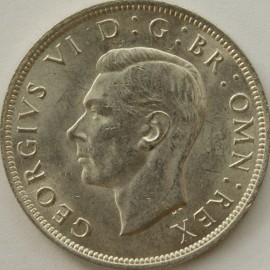 HALF CROWNS 1943  GEORGE VI  BU