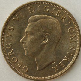 HALF CROWNS 1949  GEORGE VI SCARCE BU