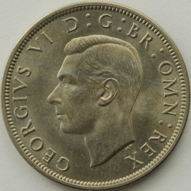 HALF CROWNS 1950  GEORGE VI GOLD TONED  UNC