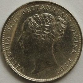 THREEPENCES SILVER 1881  VICTORIA  NUNC LUS