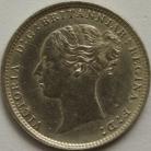 THREEPENCES SILVER 1885  VICTORIA  UNC LUS