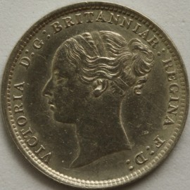 THREEPENCES SILVER 1885  VICTORIA  UNC LUS