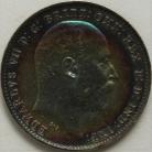 THREEPENCES SILVER 1902  EDWARD VII SUPERB TONED UNC