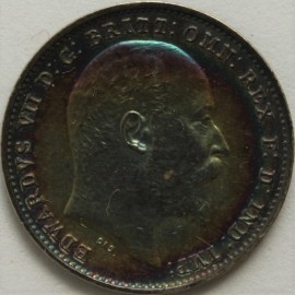 THREEPENCES SILVER 1902  EDWARD VII SUPERB TONED UNC