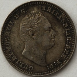 THREEPENCES SILVER 1835  WILLIAM IV SCARCE GEF