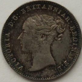 THREEPENCES SILVER 1838  VICTORIA SCARCE GEF