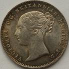 THREEPENCES SILVER 1856  VICTORIA SCARCE GEF