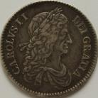 HALF CROWNS 1663  CHARLES II 1ST BUST XV NO STOPS ON OBVERSE S3361 RARE GVF