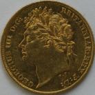 HALF SOVEREIGNS 1825  GEORGE IV GEORGE IV LAUREATE HEAD SCARCE GEF