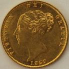 HALF SOVEREIGNS 1859  VICTORIA LONDON SHIELD GEF