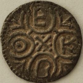 KINGS OF MERCIA 757 -796 OFFA PENNY LIGHT COINAGE LONG CROSS BUTONNEE CANTERBURY EOBA VERY RARE NEF