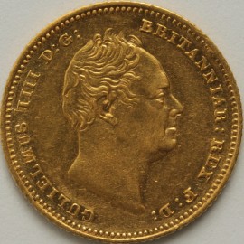 HALF SOVEREIGNS 1837  WILLIAM IV WILLIAM IV SCARCE GEF/NEF