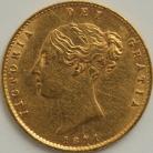 HALF SOVEREIGNS 1871  VICTORIA VICTORIA DIE NO 67 NEF