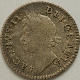 MAUNDY FOURPENCES 1687  JAMES II  GF