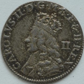MAUNDY TWOPENCES 1660 -85 CHARLES II 2ND ISSUE MM CROWN S3318 GVF