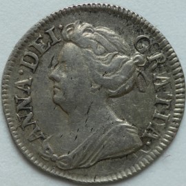 MAUNDY TWOPENCES 1710  ANNE  NVF