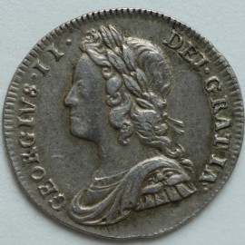 MAUNDY TWOPENCES 1737  GEORGE II  EF