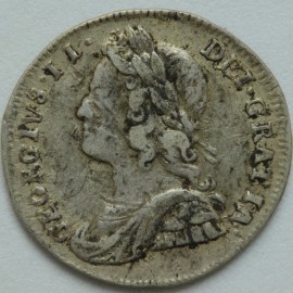 MAUNDY TWOPENCES 1737  GEORGE II  NVF