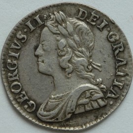 MAUNDY TWOPENCES 1756  GEORGE II  GVF