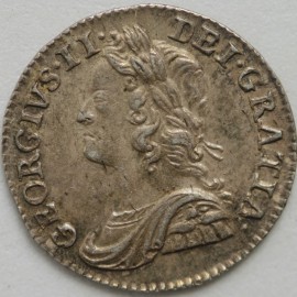 MAUNDY TWOPENCES 1746  GEORGE II  GVF