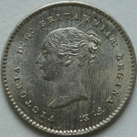 MAUNDY TWOPENCES 1865  VICTORIA  UNC LUS