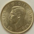 HALF CROWNS 1945  GEORGE VI      UNC LUS