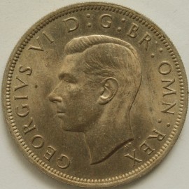 HALF CROWNS 1947  GEORGE VI  UNC LUS