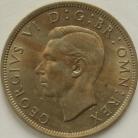 HALF CROWNS 1949  GEORGE VI SCARCE GOLD TONED UNC