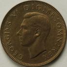 SHILLINGS 1947  GEORGE VI ENG GOLD TONE UNC.T.