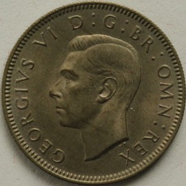 SHILLINGS 1948  GEORGE VI SCOT GOLD TONE  UNC