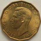 THREEPENCES BRASS 1942  GEORGE VI BU