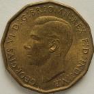 THREEPENCES BRASS 1943  GEORGE VI UNC.T.