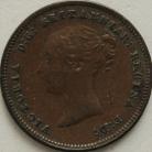 HALF FARTHINGS 1843  VICTORIA GF